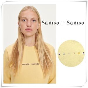 SAMSO + Samso Barletta Crew Neck Sweater 10902 Sweatshirt Apricot apricot Size L